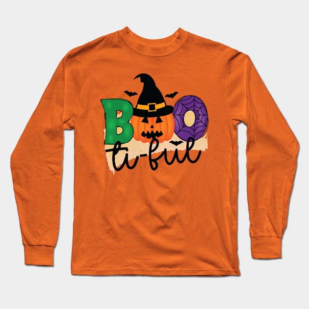 Boo-tiful - Happy Halloween Long Sleeve T-Shirt by RainbowJoy